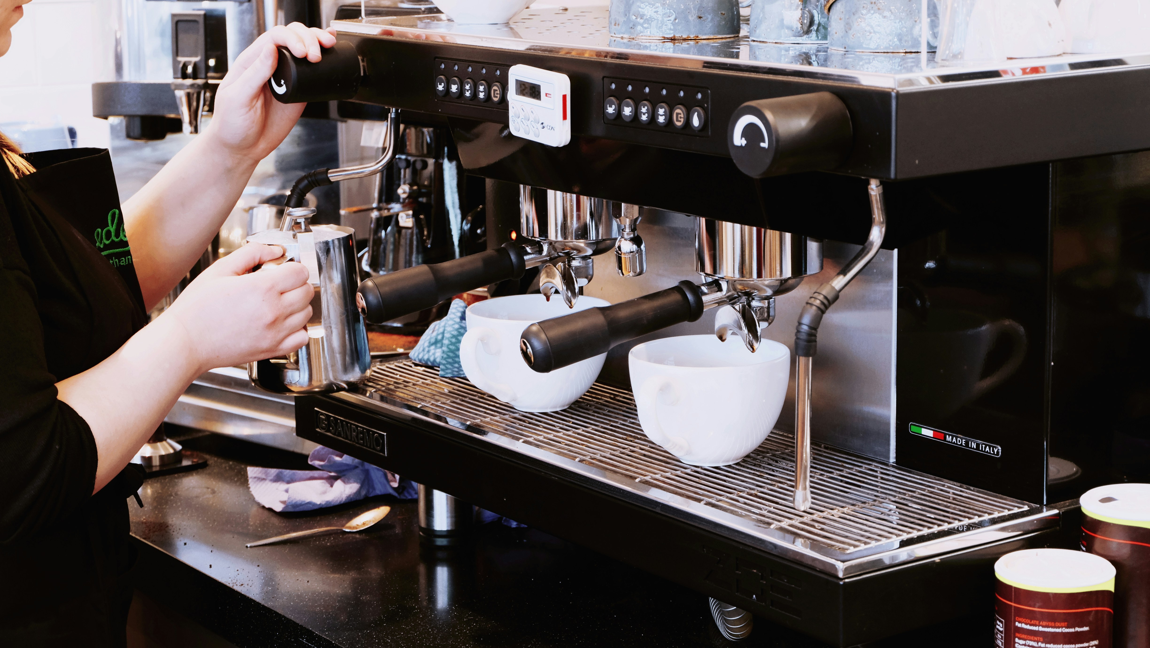 The Driftwood team behind the espresso machine
